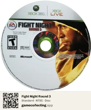 Fight Night Round 3 Xbox 360, NTSC disc