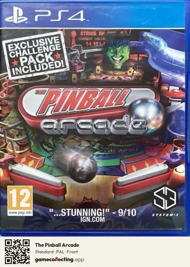 The Pinball Arcade PlayStation 4, PAL box front