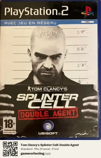 Tom Clancy's Splinter Cell: Double Agent PlayStation 2, France box front