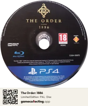 The Order: 1886 PlayStation 4, PAL disc