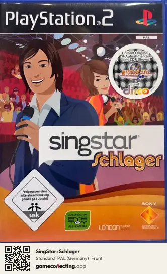 SingStar: Schlager PlayStation 2, Germany box front