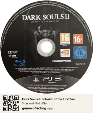 Dark Souls II: Scholar of the First Sin PlayStation 3, PAL disc