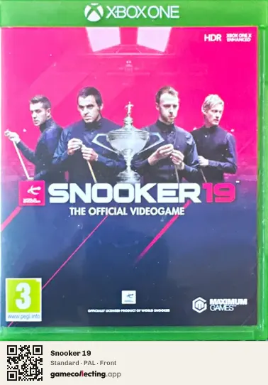 Snooker 19 Xbox One, PAL box front
