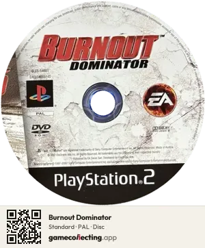 Burnout Dominator PlayStation 2, PAL disc