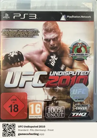 UFC Undisputed 2010 PlayStation 3, Germany box front