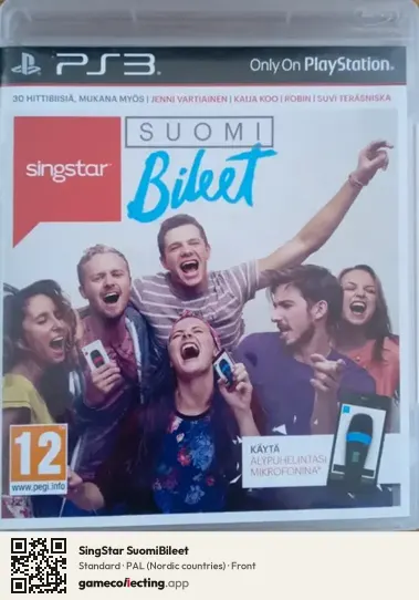 SingStar SuomiBileet PlayStation 3, Nordic countries box front