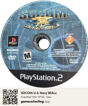 SOCOM: U.S. Navy SEALs PlayStation 2, NTSC disc