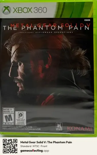 Metal Gear Solid V: The Phantom Pain Xbox 360, NTSC box front