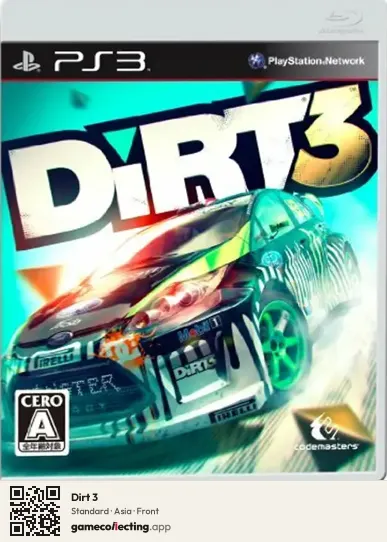 Dirt 3 PlayStation 3, Asia box front
