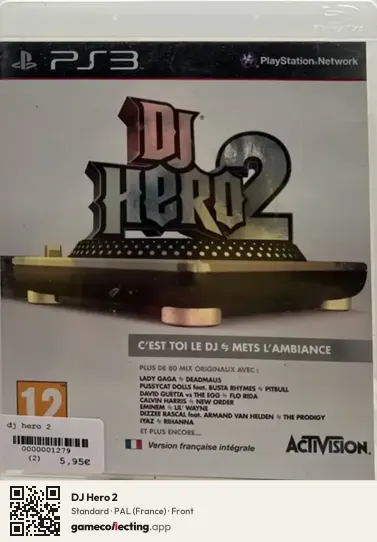 DJ Hero 2 PlayStation 3, France box front