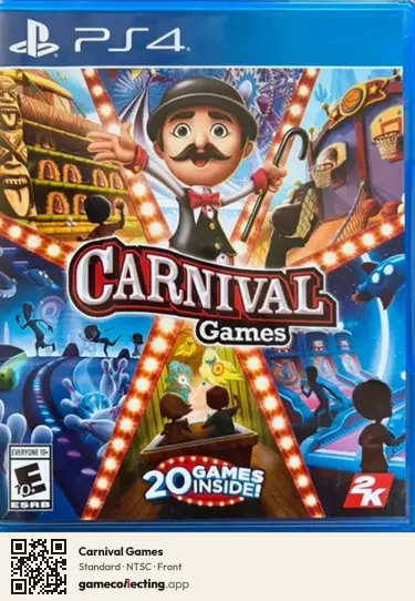 Carnival Games PlayStation 4, NTSC box front