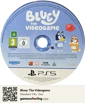 Bluey: The Videogame PlayStation 5, PAL disc