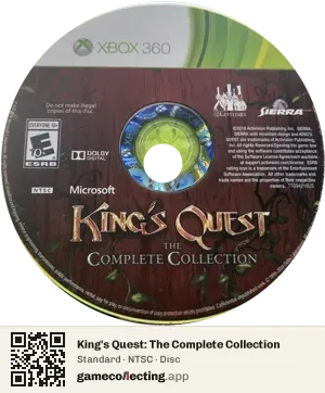 King's Quest: The Complete Collection Xbox 360, NTSC disc