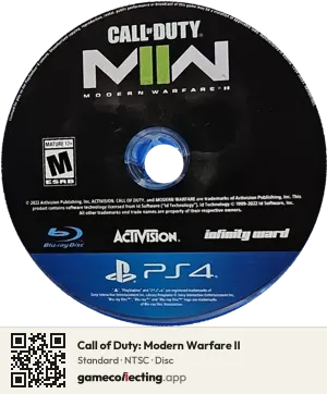 Call of Duty: Modern Warfare II PlayStation 4, NTSC disc