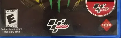 Valentino Rossi, the ESRB box on its front