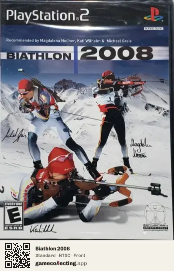 Biathlon 2008 PlayStation 2, NTSC box front