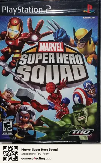 Marvel Super Hero Squad PlayStation 2, NTSC box front