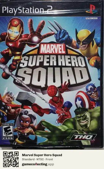Marvel Super Hero Squad PlayStation 2, NTSC box front