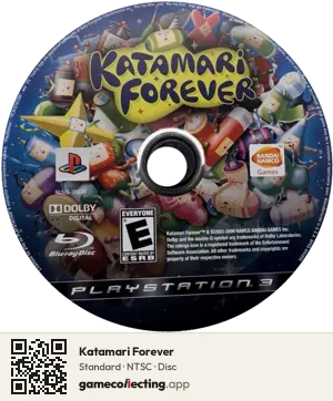 Katamari Forever PlayStation 3, NTSC disc