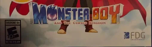 Monster Boy and the Cursed Kingdom, the ESRB box on its front