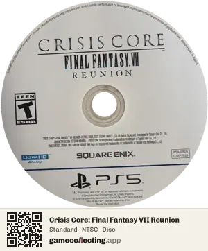 Crisis Core: Final Fantasy VII Reunion PlayStation 5, NTSC disc