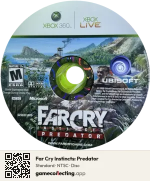 Far Cry Instincts: Predator Xbox 360, NTSC disc