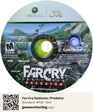 Far Cry Instincts: Predator Xbox 360, NTSC disc