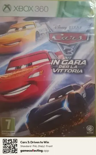Cars 3: Driven to Win Xbox 360, Italy box front
