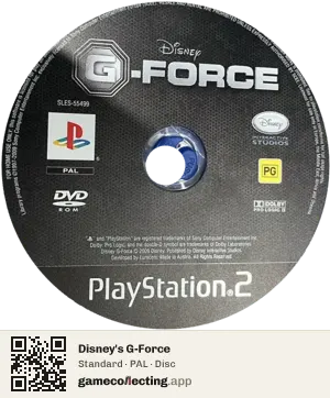 Disney's G-Force PlayStation 2, PAL disc