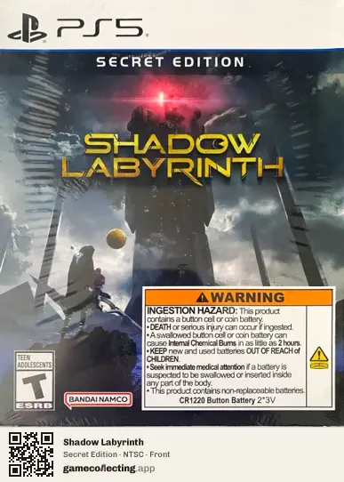 Shadow Labyrinth PlayStation 5, NTSC box front