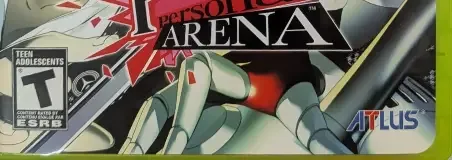 Persona 4 Arena, the ESRB box on its front