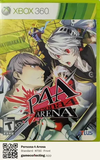 Persona 4 Arena Xbox 360, NTSC box front