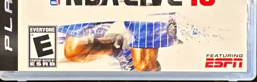 NBA Live 10, the ESRB box on its front