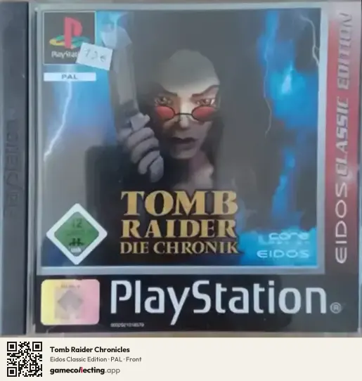 Tomb Raider Chronicles PlayStation, PAL box front