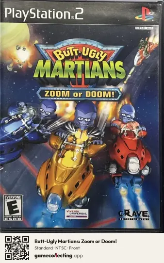 Butt-Ugly Martians: Zoom or Doom! PlayStation 2, NTSC box front
