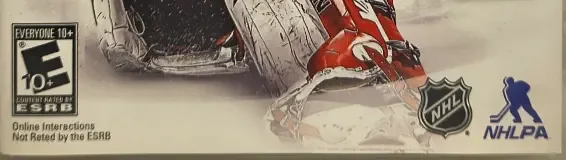 NHL 14, the ESRB box on its front