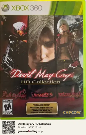 Devil May Cry HD Collection Xbox 360, NTSC box front