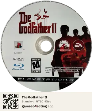 The Godfather II PlayStation 3, NTSC disc