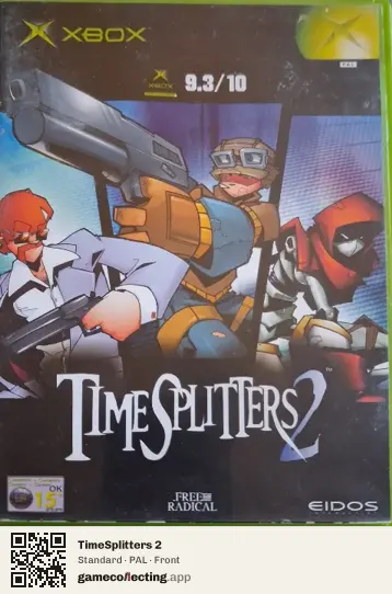 TimeSplitters 2 Xbox, PAL box front