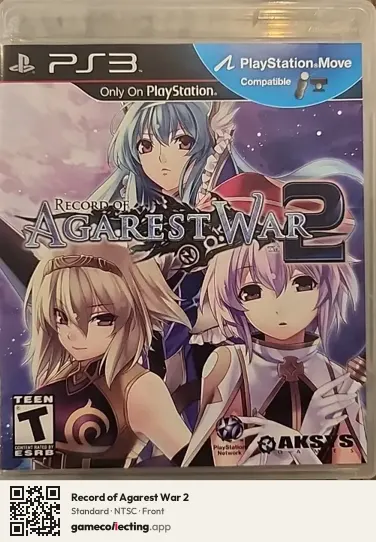 Record of Agarest War 2 PlayStation 3, NTSC box front