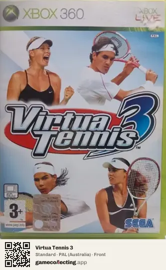 Virtua Tennis 3 Xbox 360, Australia box front
