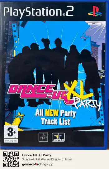 Dance: UK XL Party PlayStation 2, United Kingdom box front