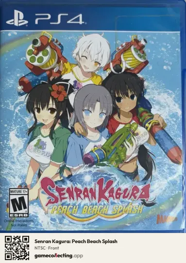 Senran Kagura: Peach Beach Splash PlayStation 4, NTSC box front