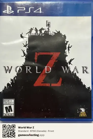World War Z PlayStation 4, Canada box front