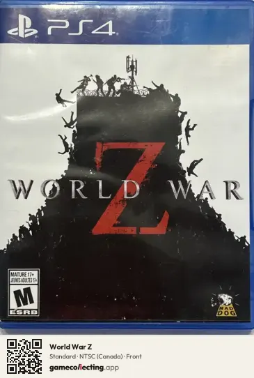 World War Z PlayStation 4, Canada box front