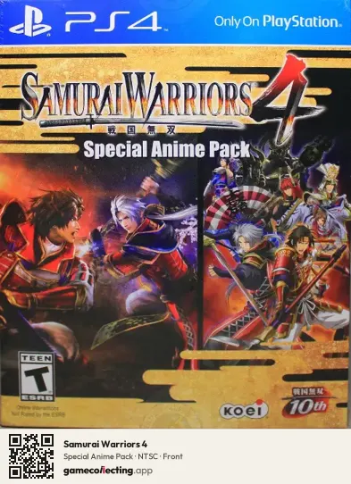 Samurai Warriors 4 PlayStation 4, NTSC box front