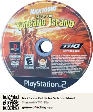 Nicktoons: Battle for Volcano Island PlayStation 2, NTSC disc