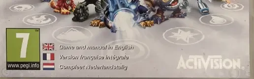 Skylanders: Giants, the PEGI square on its front