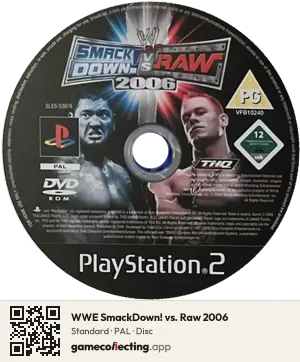 WWE SmackDown! vs. Raw 2006 PlayStation 2, PAL disc