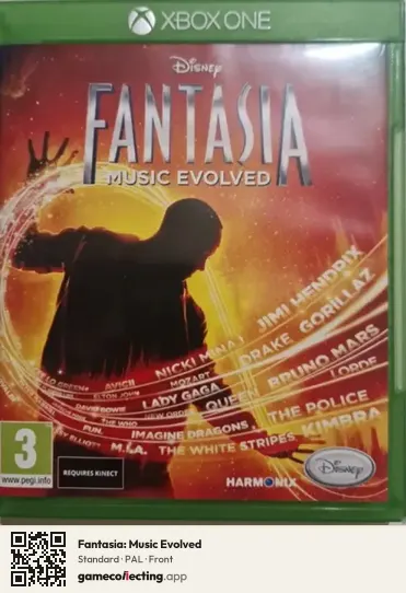 Fantasia: Music Evolved Xbox One, PAL box front